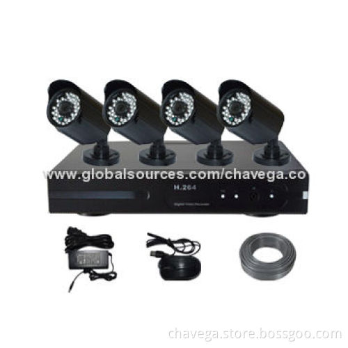4-channel 720P 1.3MP Wireless IP CCTV Camera System, Supports PoE and Onvif